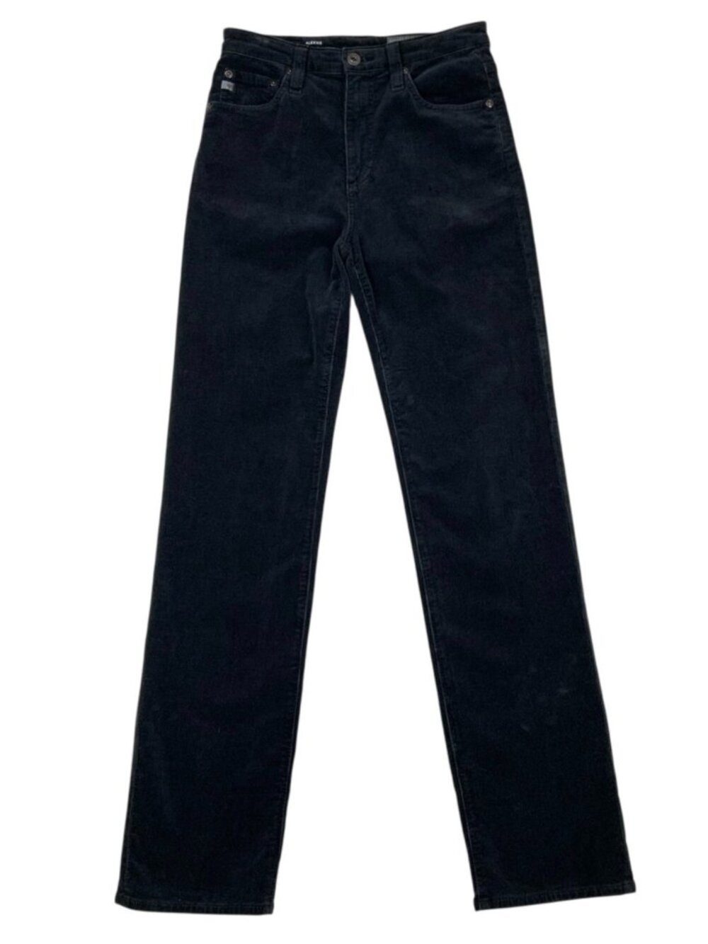 AG Adriano Goldschmied Alexxis High Rise Vintage Straight Corduroy Jean 26 Black - Picture 13 of 13